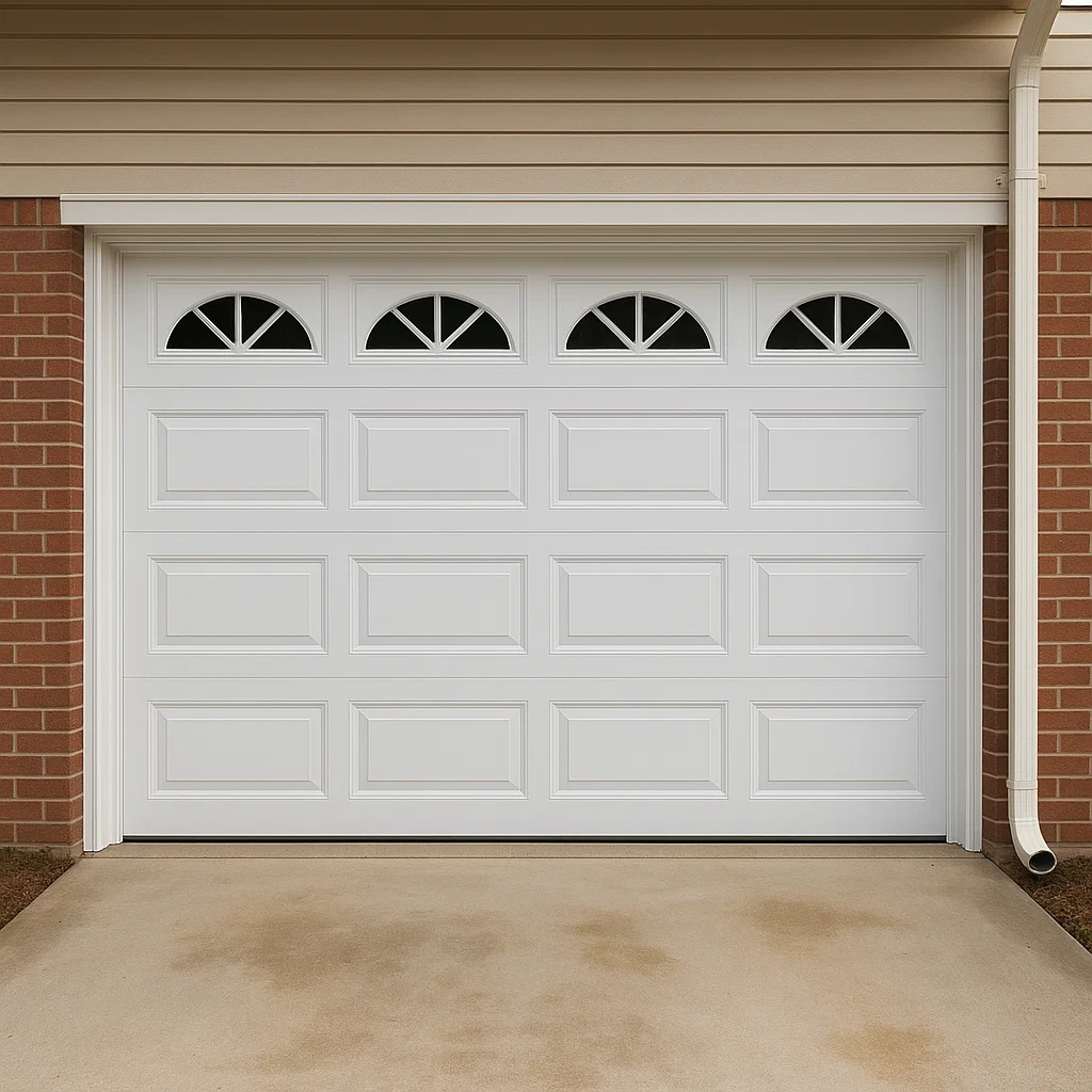Finished garage door installation result