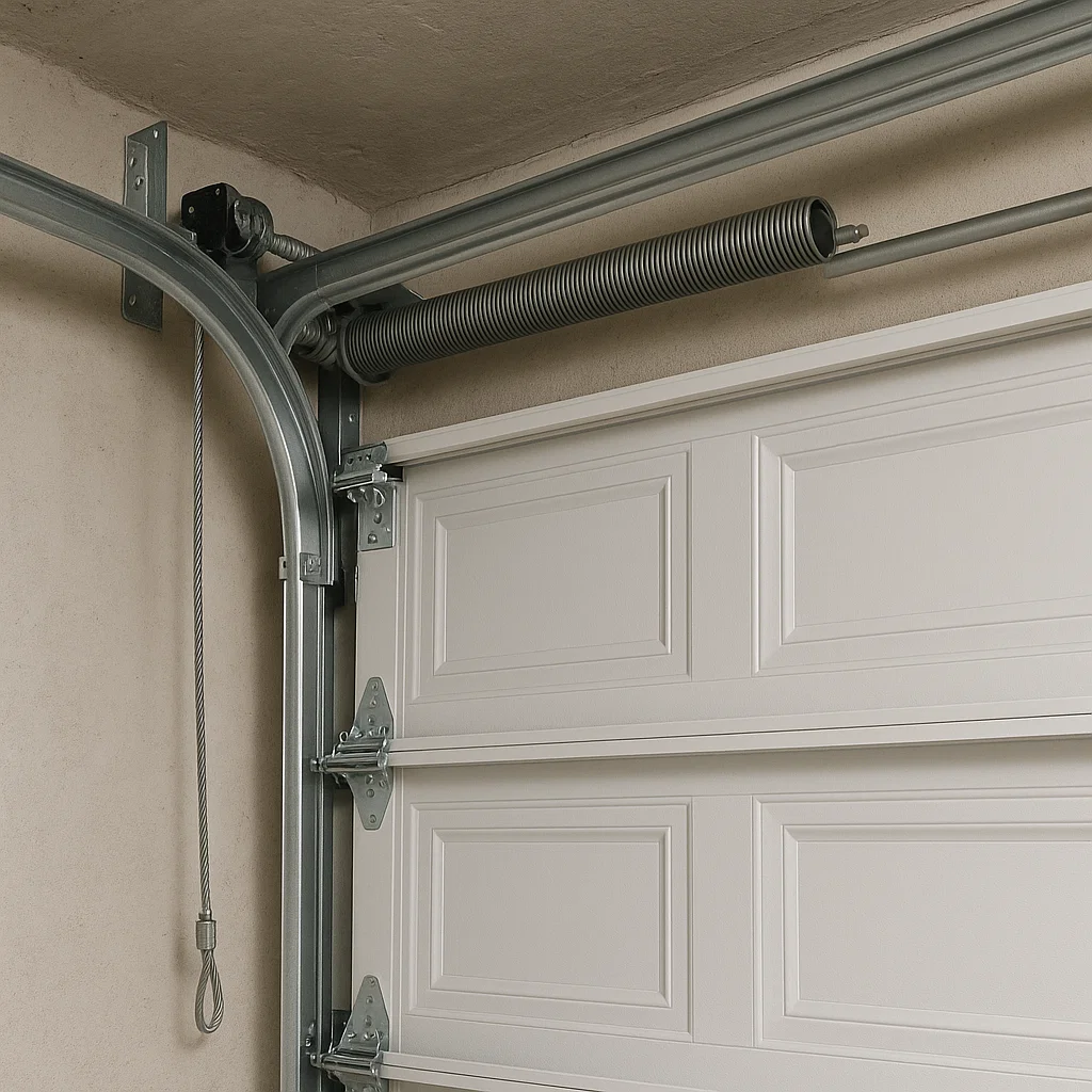 Alignment of garage door track and cables