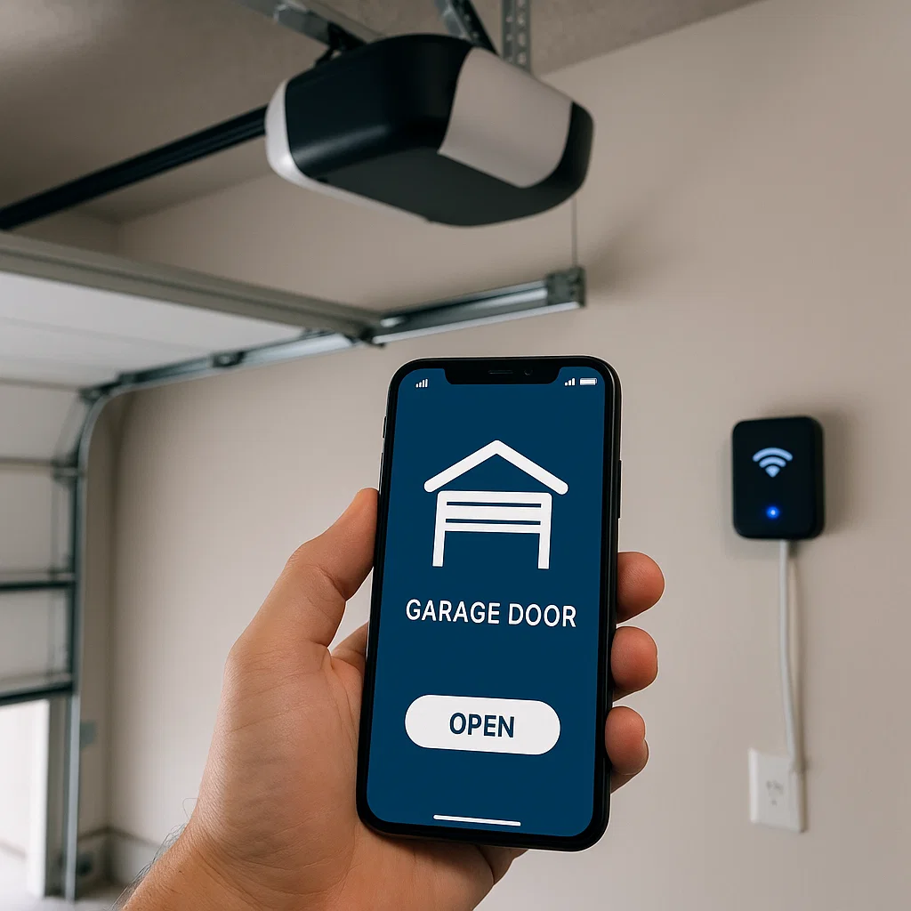 Setup of smart garage door automation system